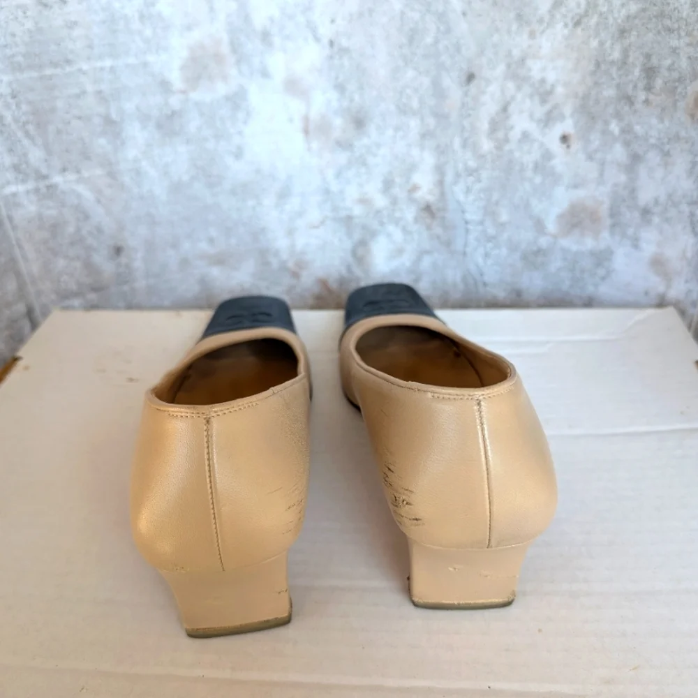 Salvatore Ferragamo SHARI Captoe Gazelle Nappa Leather Pumps 7AA - Picture 3 of 12